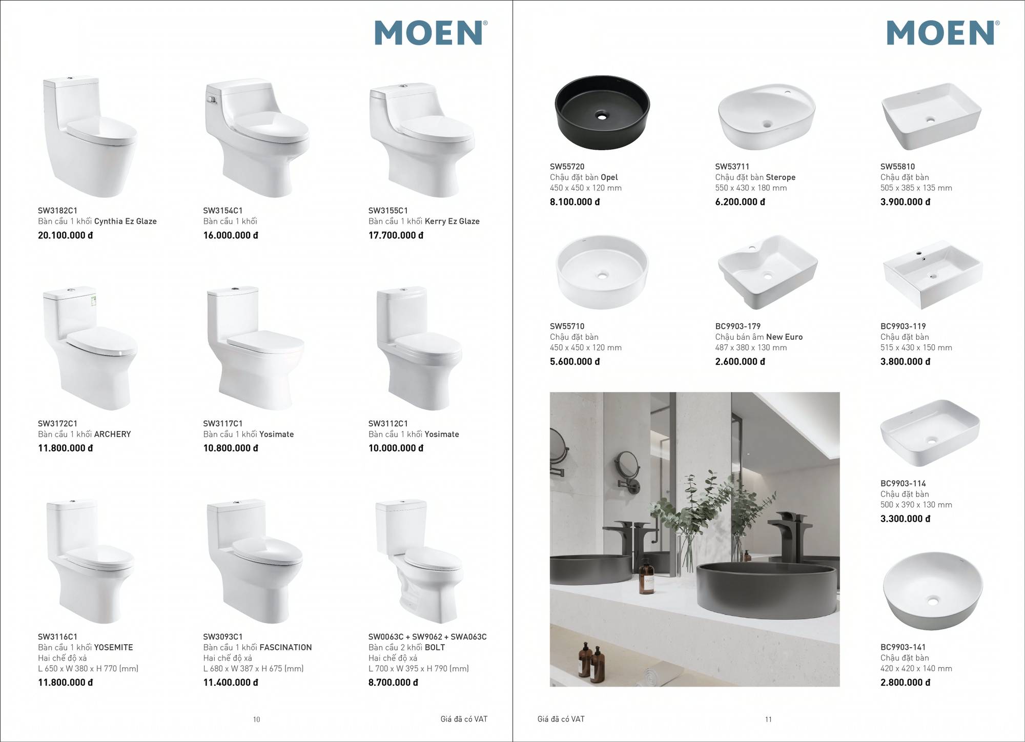 Bảng giá và Catalogue Thiết bị vệ sinh MOEN mới nhất 2025 /Page 6